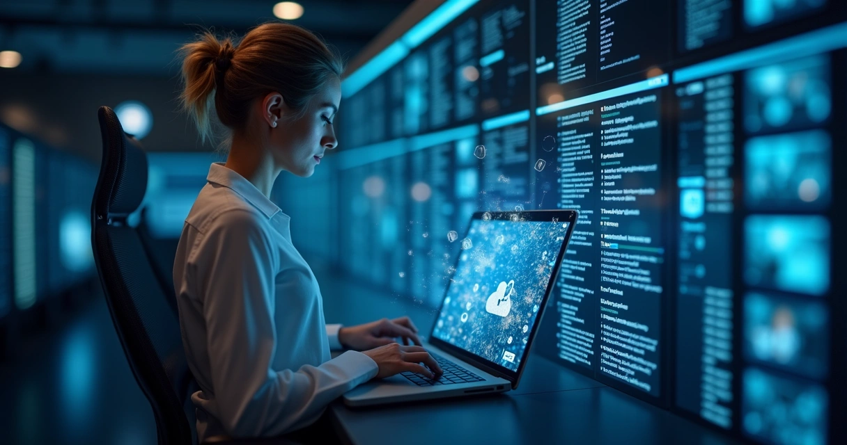 Tela de computador exibindo interação automática em LinkedIn com mensagens e notificações organizadas