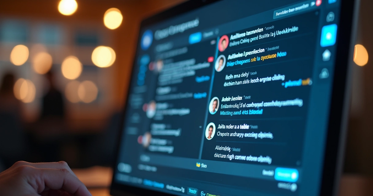 Tela de computador mostrando painel do LinkedIn com comentários e mensagens automáticas para gerar leads