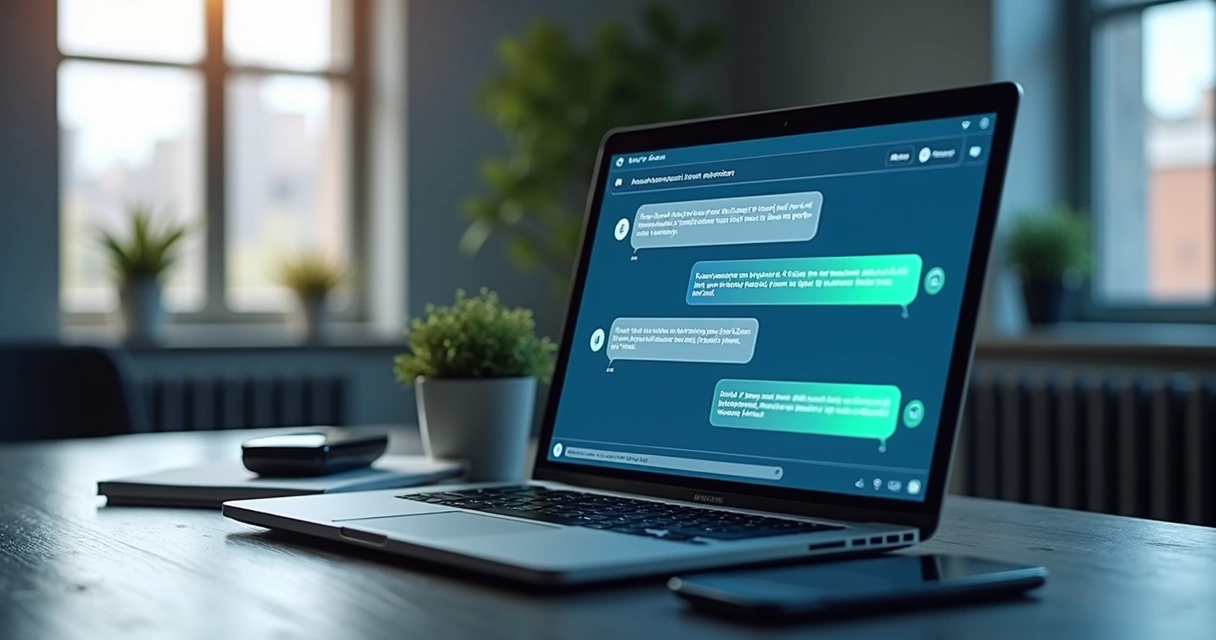 Tela ultra detalhada mostrando automação no LinkedIn com conversas personalizadas em mensagens directas