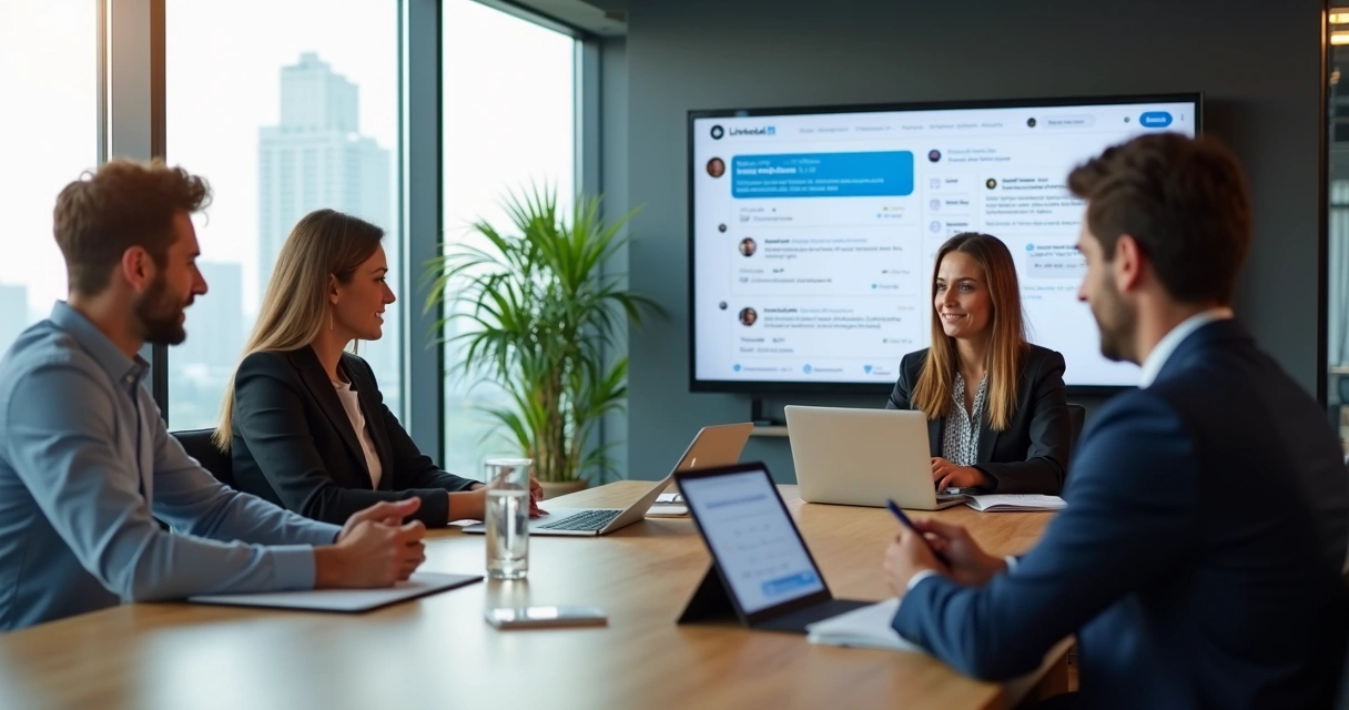 Profissionais B2B em reunião alinhando comunicação assertiva em vendas