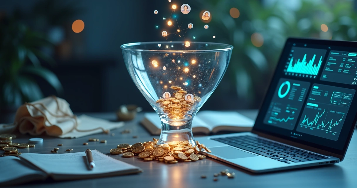 Funil de vendas B2B vazando oportunidades no topo e no meio do funil